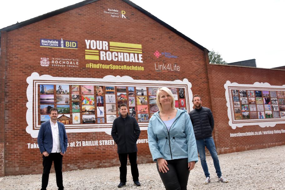 Image: Artwork depicts the meaning of Rochdale – 91 times