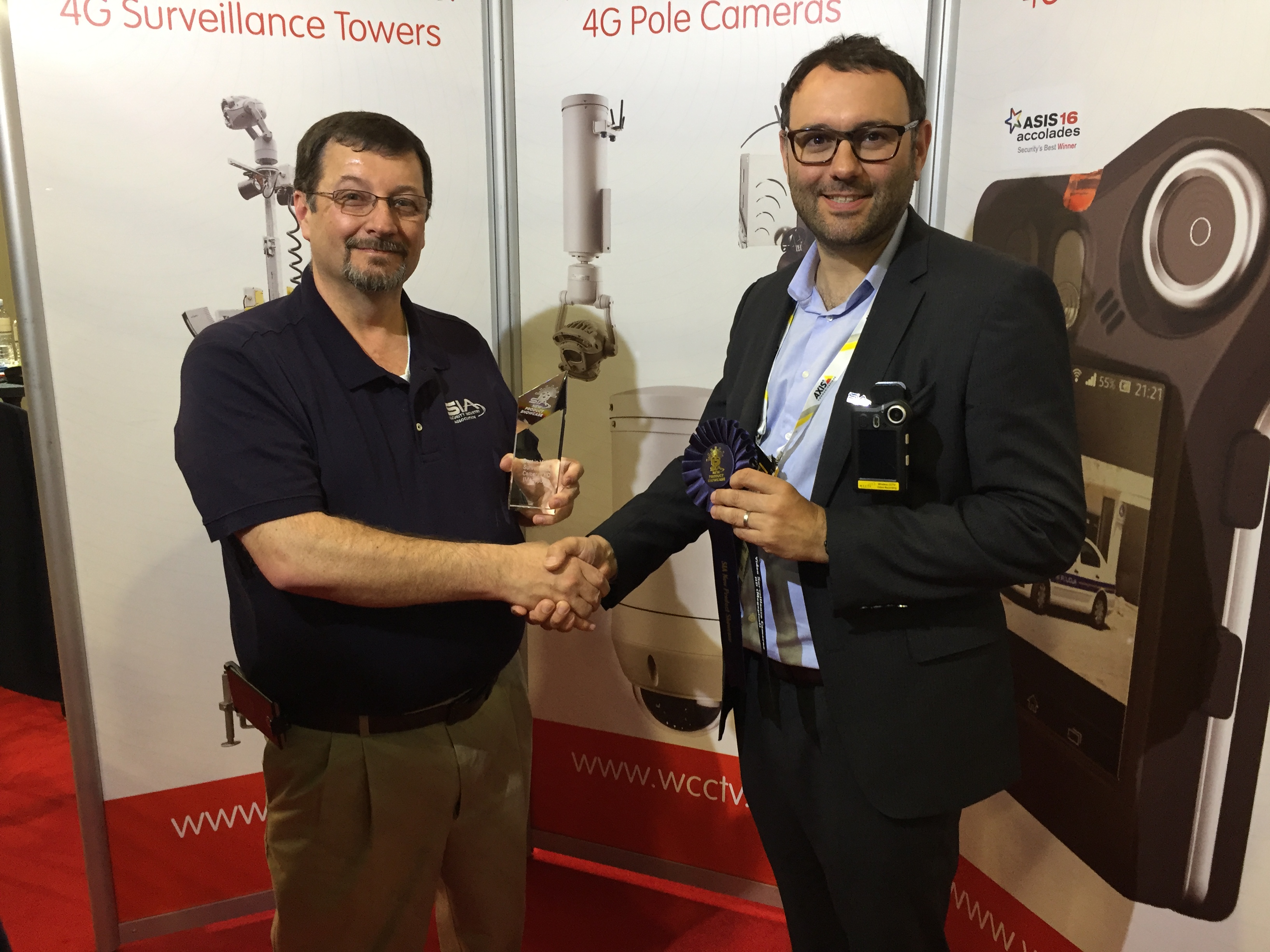 Image: WCCTV’s Body Worn Camera recognised with SIA New Product Showcase Award at ISC West 2017